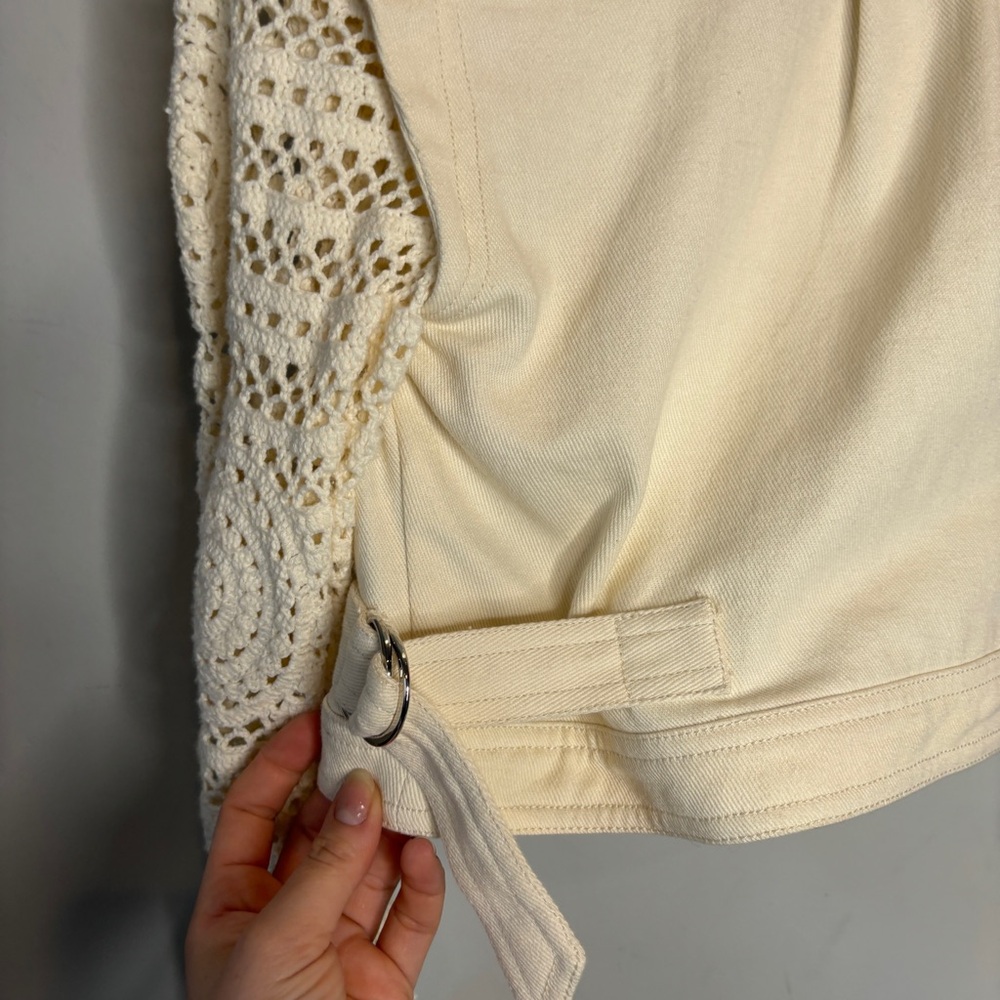 Veronica Beard Aylin Crochet-Sleeve Jacket - Picture 8 of 11